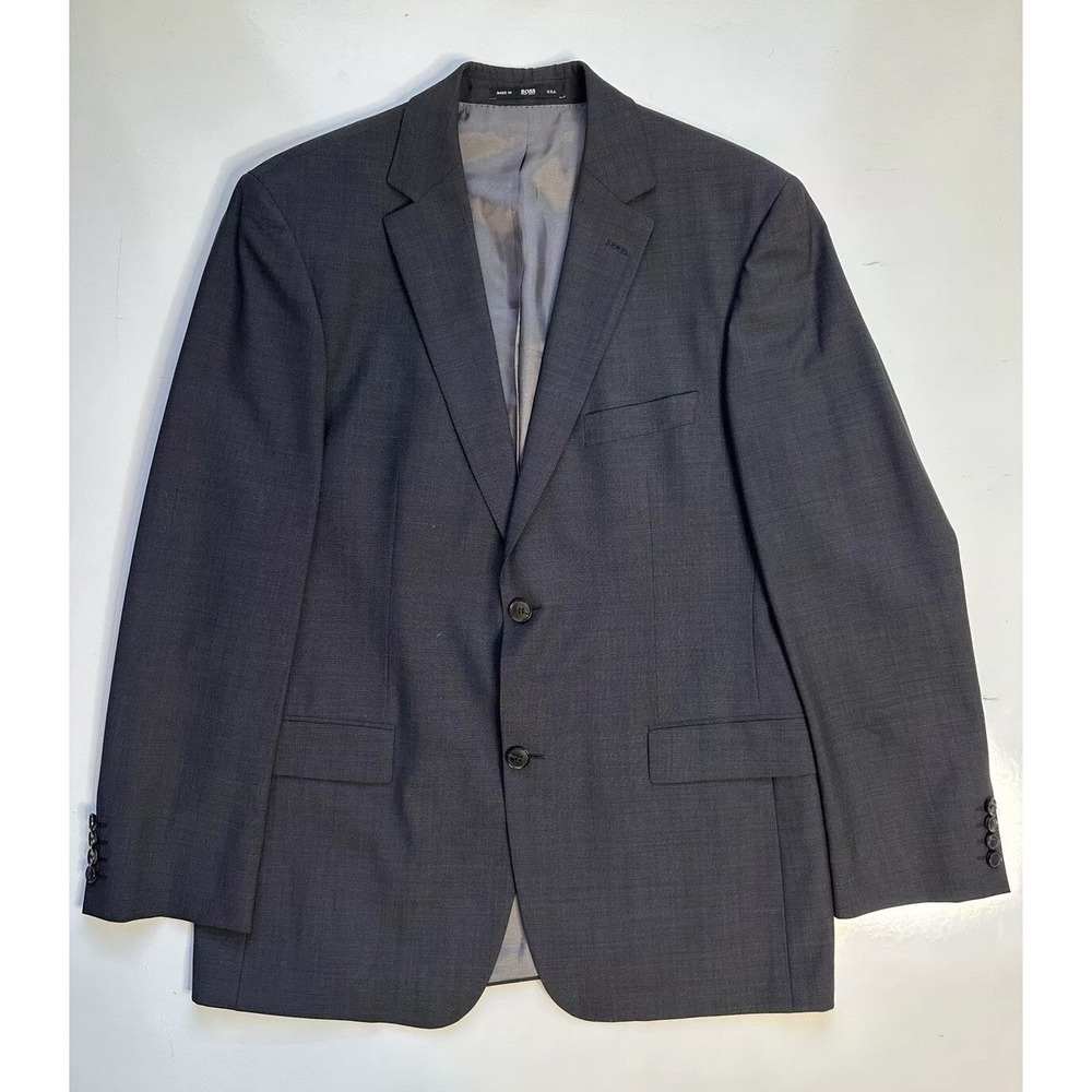 HUGO‎ BOSS Suit Coat Gray Wool Bertolucci Movie / Men's 40 Regular